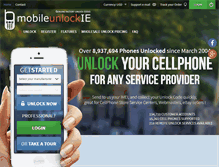 Tablet Screenshot of mobileunlock.ie
